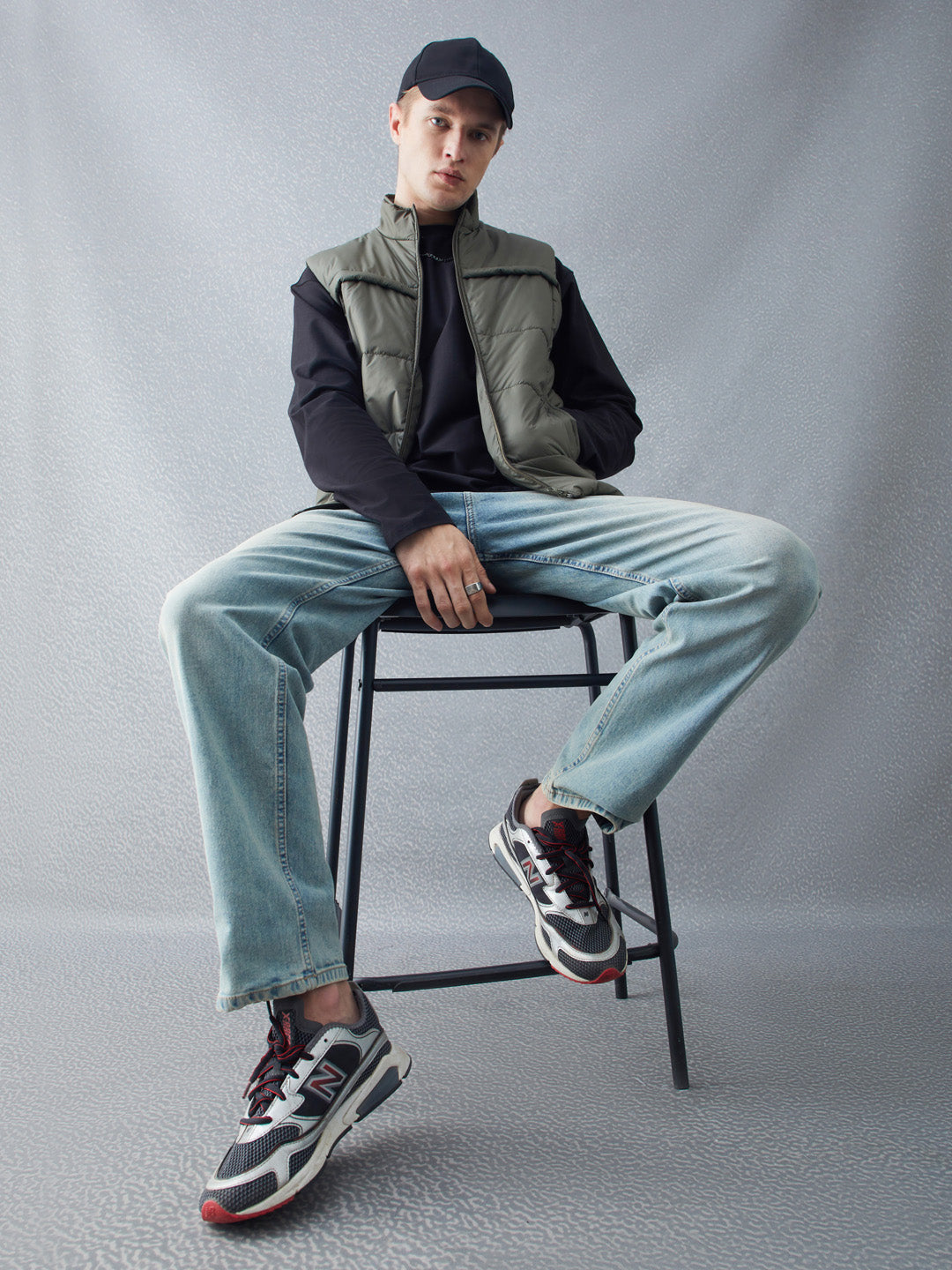 Voltedge Men Solid Cotton Relaxed Fit Sleeveless Jacket