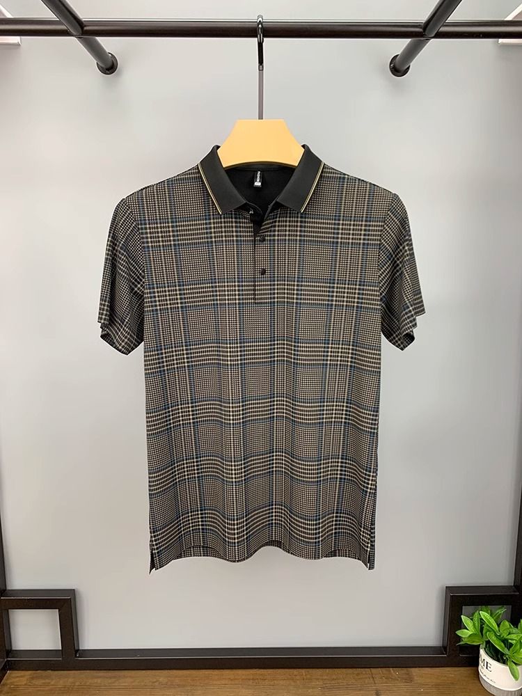 Luxe Plaid Branded Polo T-Shirts
