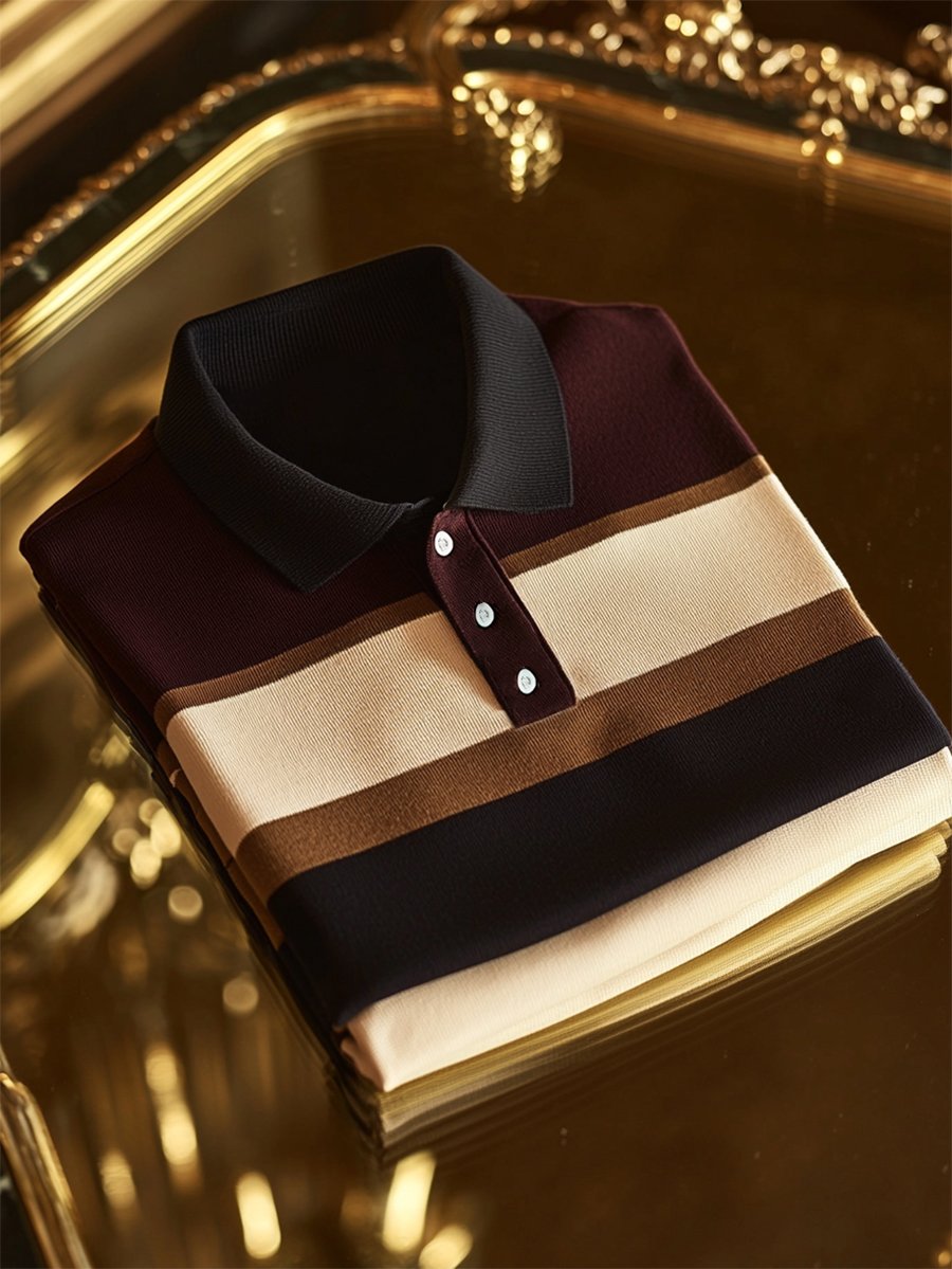 Men's Vintage Business Short Sleeve Polo T-Shirt