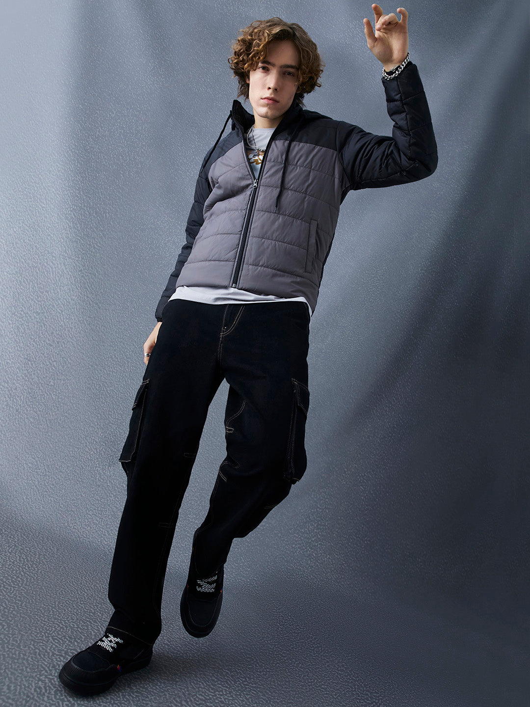 Voltedge Men Solid Cotton Relaxed Fit Full Sleave Jacket