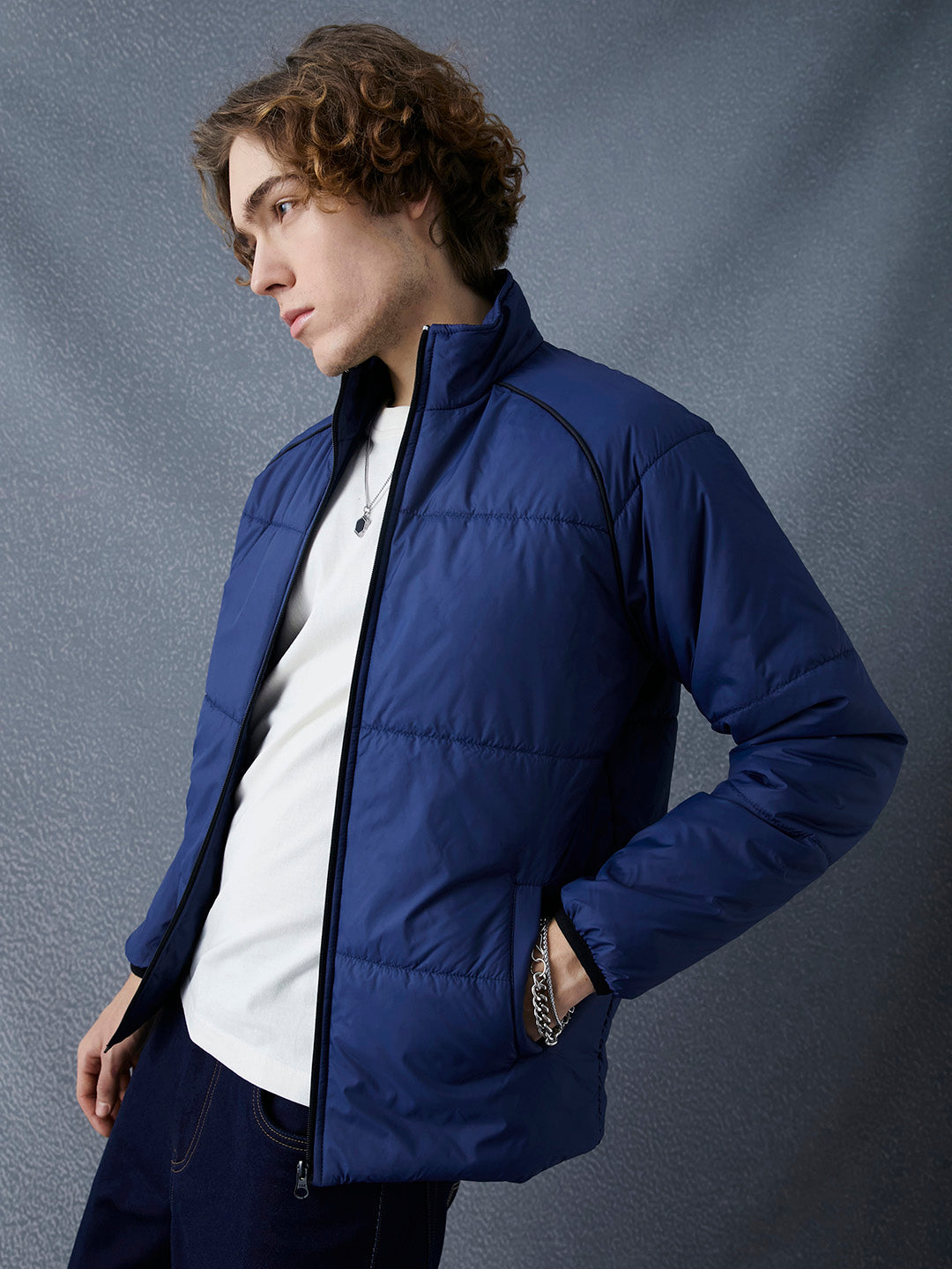 Voltedge Men Solid Cotton Relaxed Fit Full Sleave Jacket