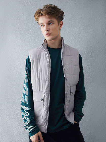 Voltedge Men Solid Cotton Relaxed Fit Sleeveless Jacket