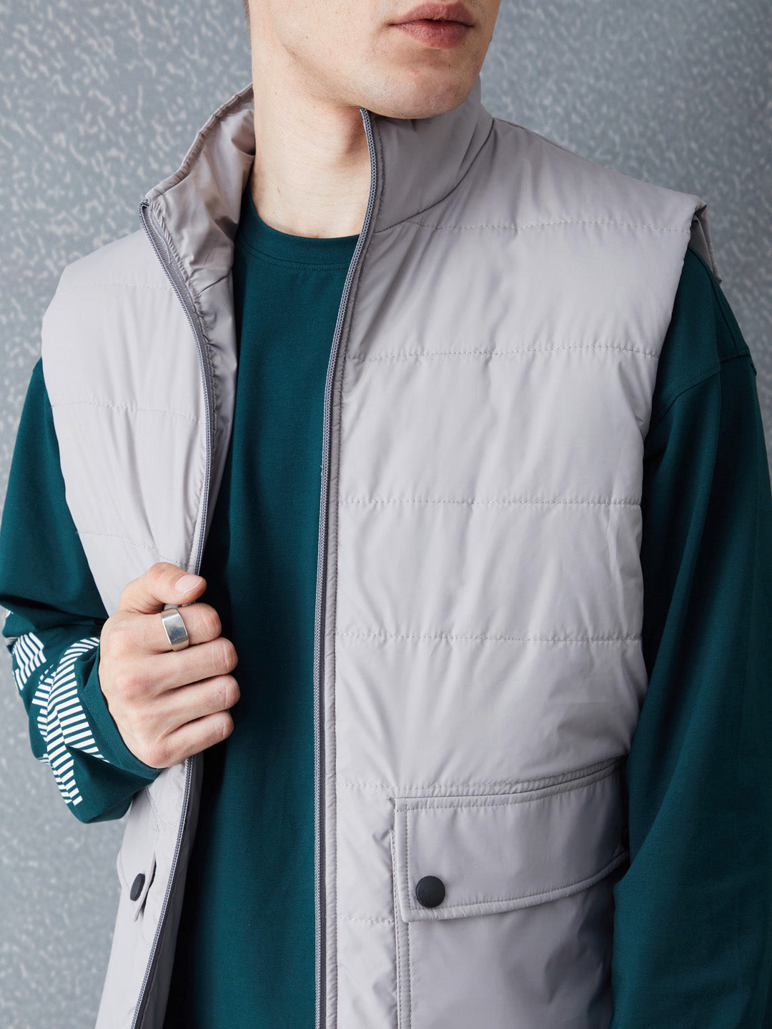 Voltedge Men Solid Cotton Relaxed Fit Sleeveless Jacket