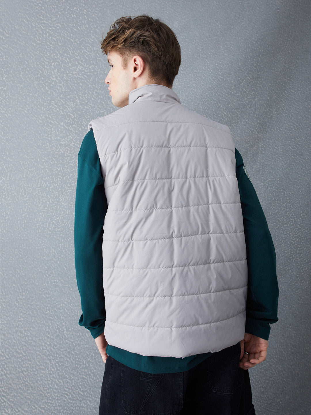 Voltedge Men Solid Cotton Relaxed Fit Sleeveless Jacket