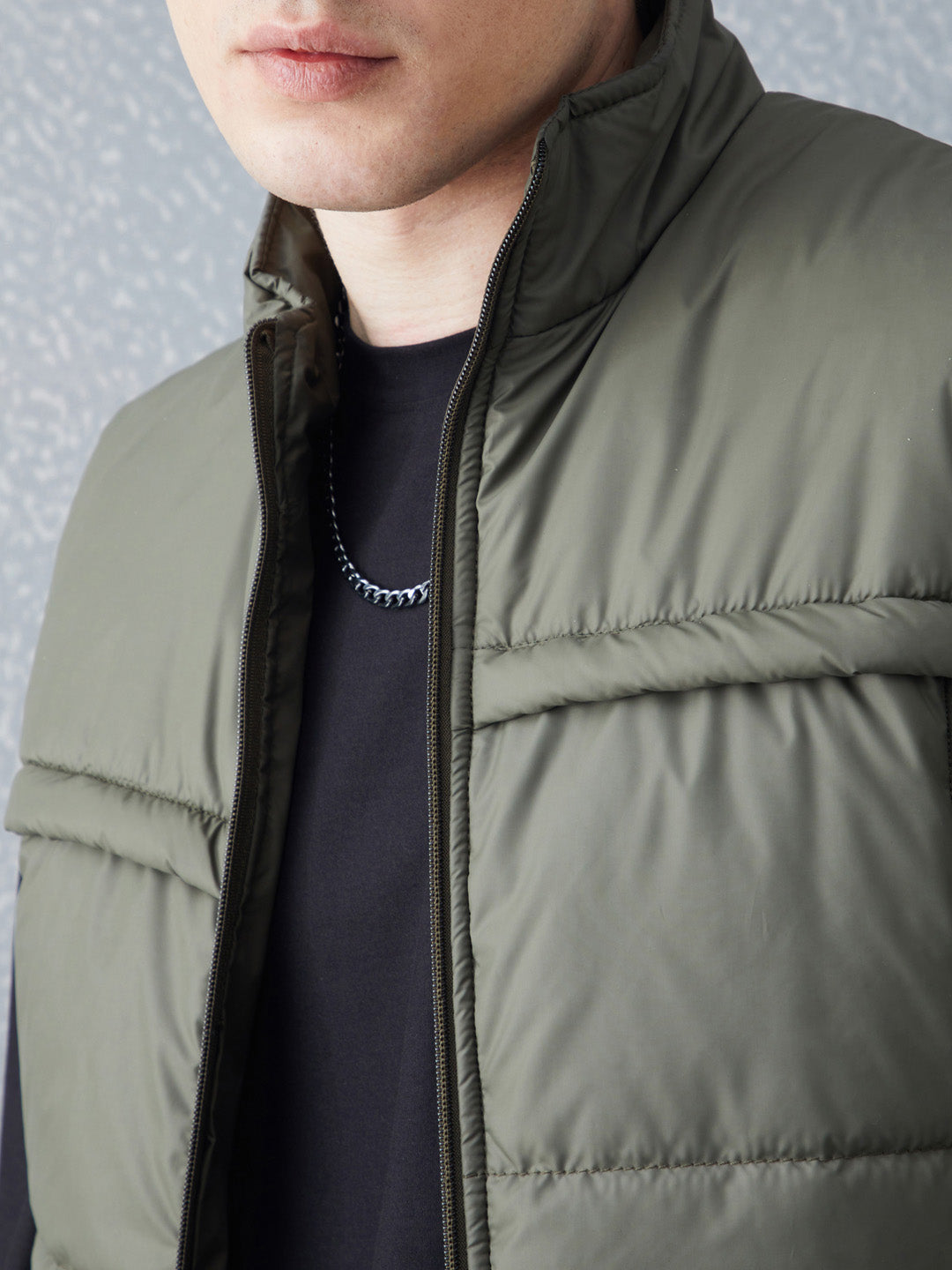 Voltedge Men Solid Cotton Relaxed Fit Sleeveless Jacket