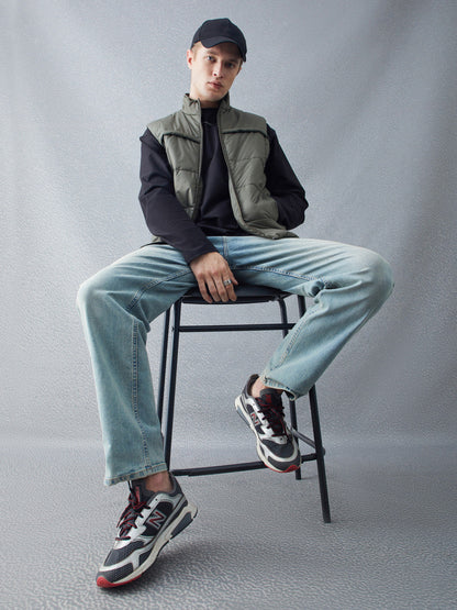 Voltedge Men Solid Cotton Relaxed Fit Sleeveless Jacket