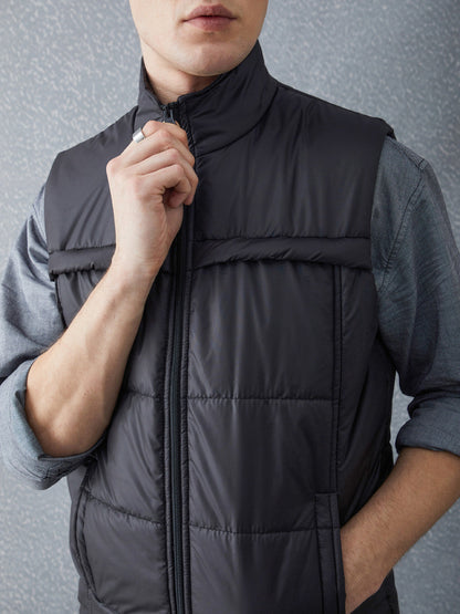 Voltedge Men Solid Cotton Relaxed Fit Sleeveless Jacket