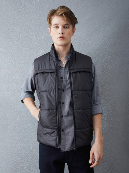 Voltedge Men Solid Cotton Relaxed Fit Sleeveless Jacket