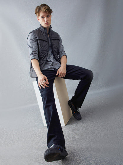 Voltedge Men Solid Cotton Relaxed Fit Sleeveless Jacket