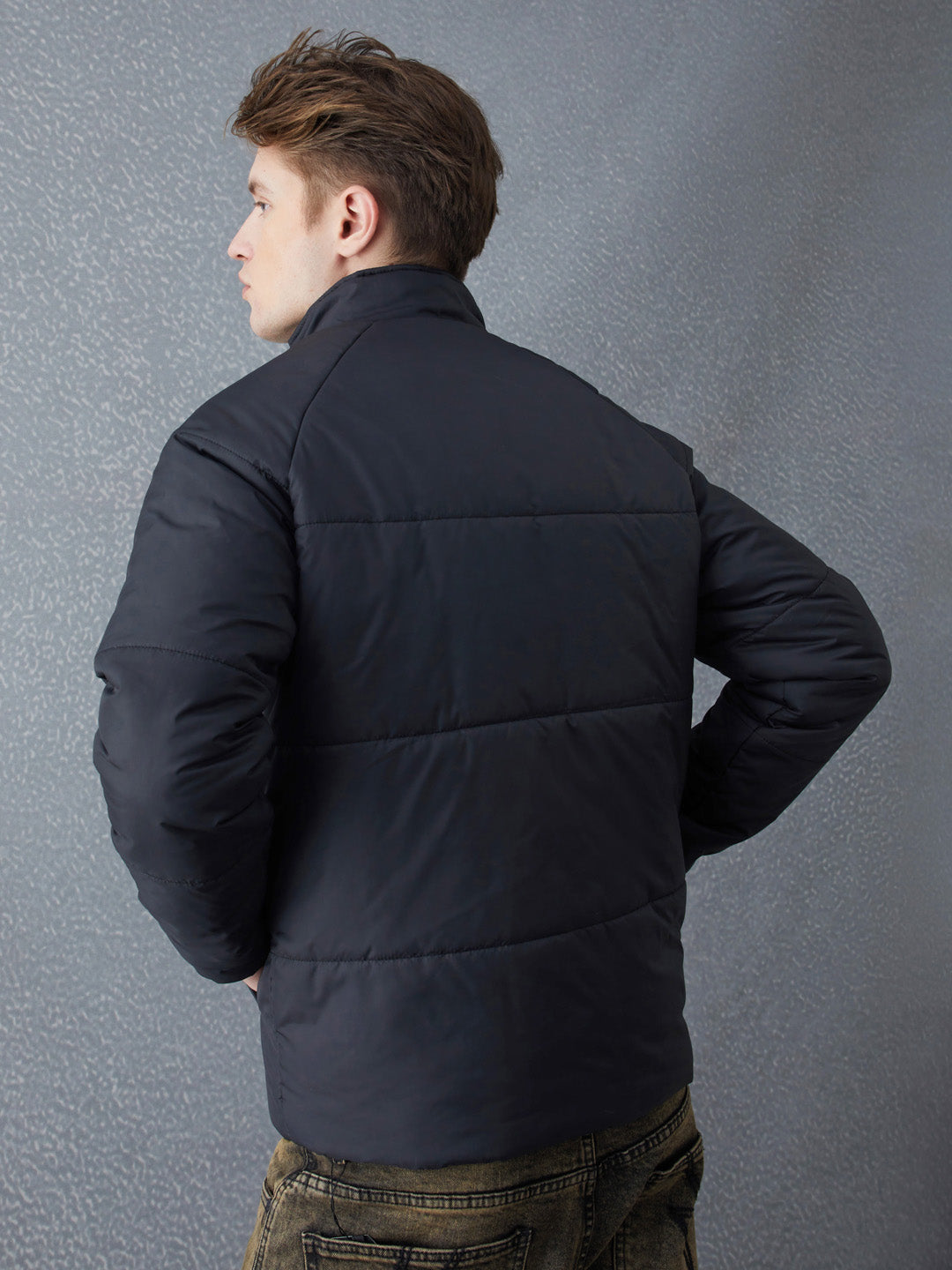 Voltedge Men Solid Cotton Relaxed Fit Full Sleave Jacket