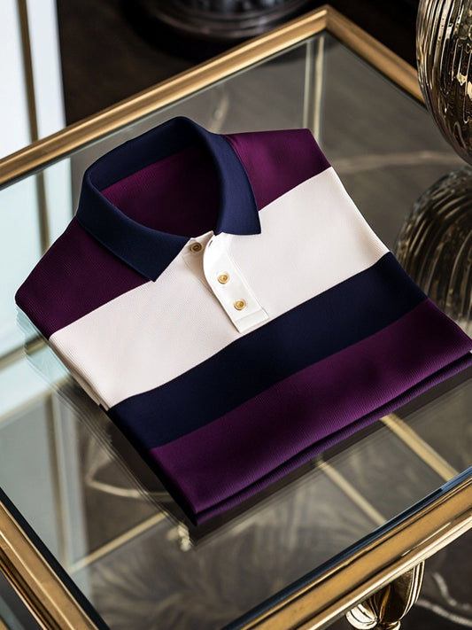 Men's Vintage Business Short Sleeve Polo T-Shirt