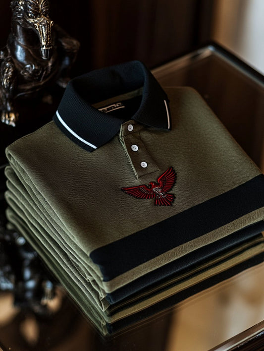 Men's Casual Business Button Short Sleeve Polo T-Shirt