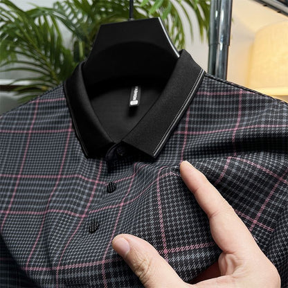 Luxe Plaid Branded Polo T-Shirts