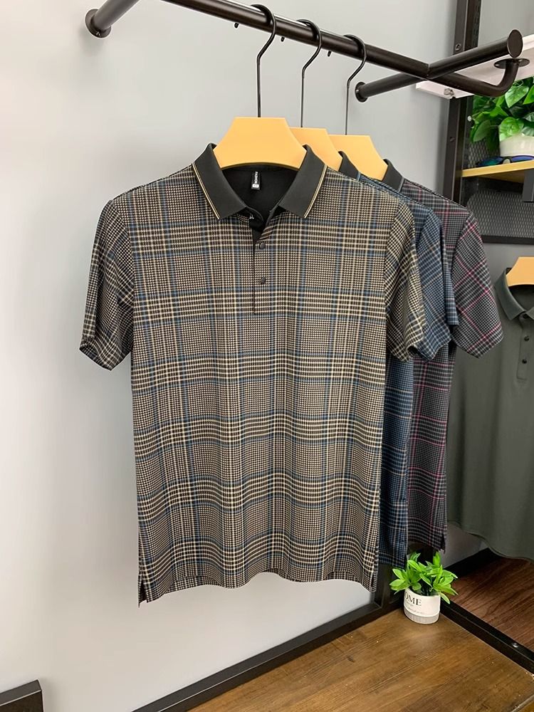 Luxe Plaid Branded Polo T-Shirts