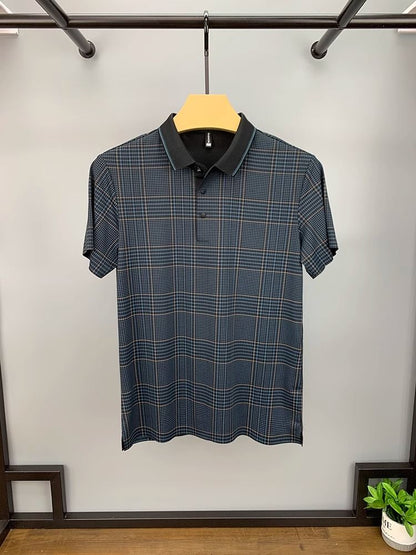 Luxe Plaid Branded Polo T-Shirts