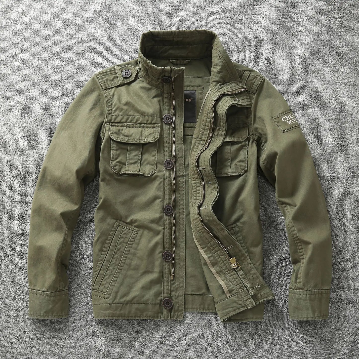 Signature Tunica Green Denim Cargo Jacket