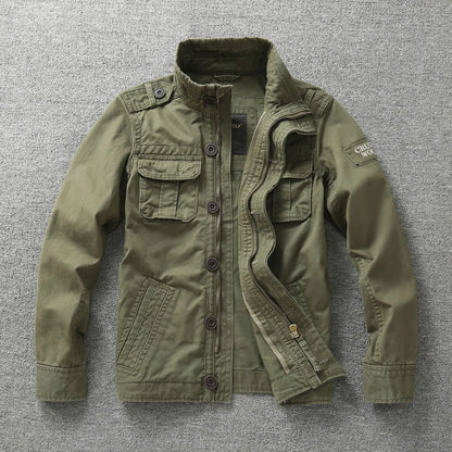 Signature Tunica Green Denim Cargo Jacket