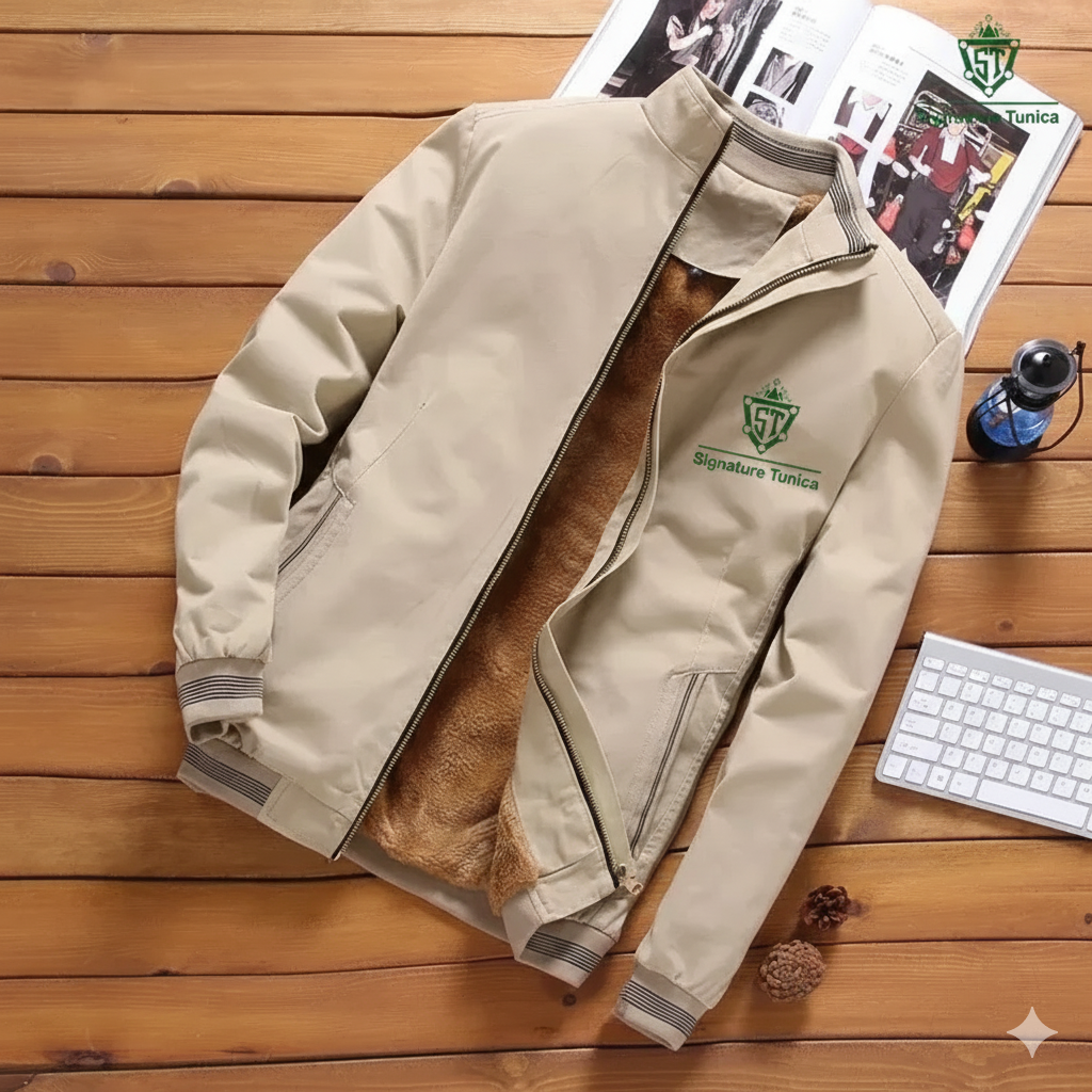 Signature Tunica Men's Fleece Thickened Aviator Jacket For Mens