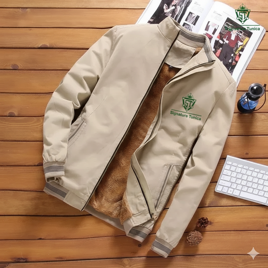 Signature Tunica Men's Fleece Thickened Aviator Jacket For Mens