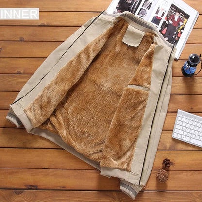 Signature Tunica Men's Fleece Thickened Aviator Jacket For Mens