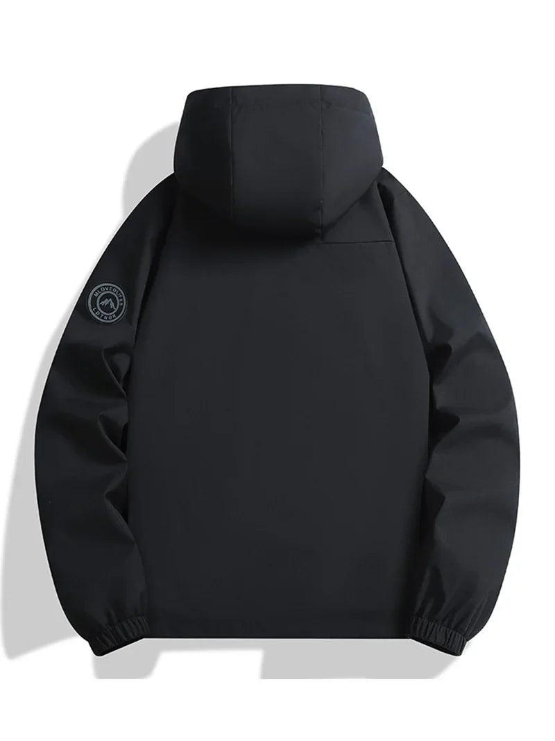 Signature Tunica Men's Lightweight Windbreaker Hooded Zip-Up Jacket for Hiking