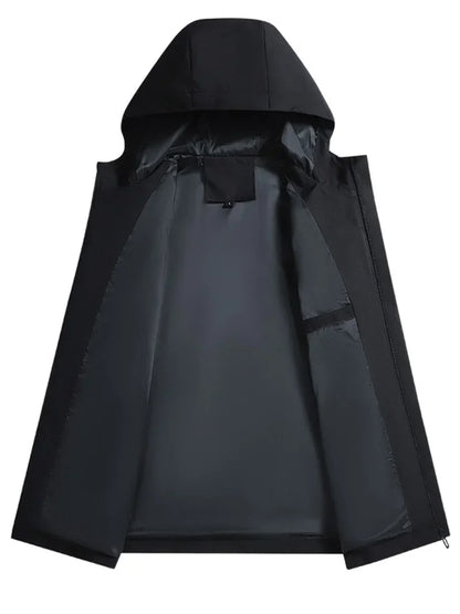 Signature Tunica Men's Lightweight Windbreaker Hooded Zip-Up Jacket for Hiking