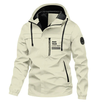 Signature Tunica Men's Lightweight Windbreaker Hooded Zip-Up Jacket for Hiking