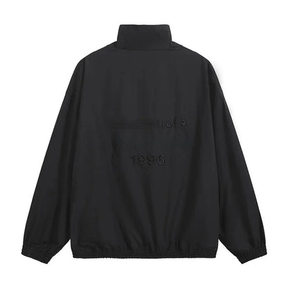 Signature Tunica Men's Loose Fit Streetwear Embroidery Stand Collar Coat Jacket