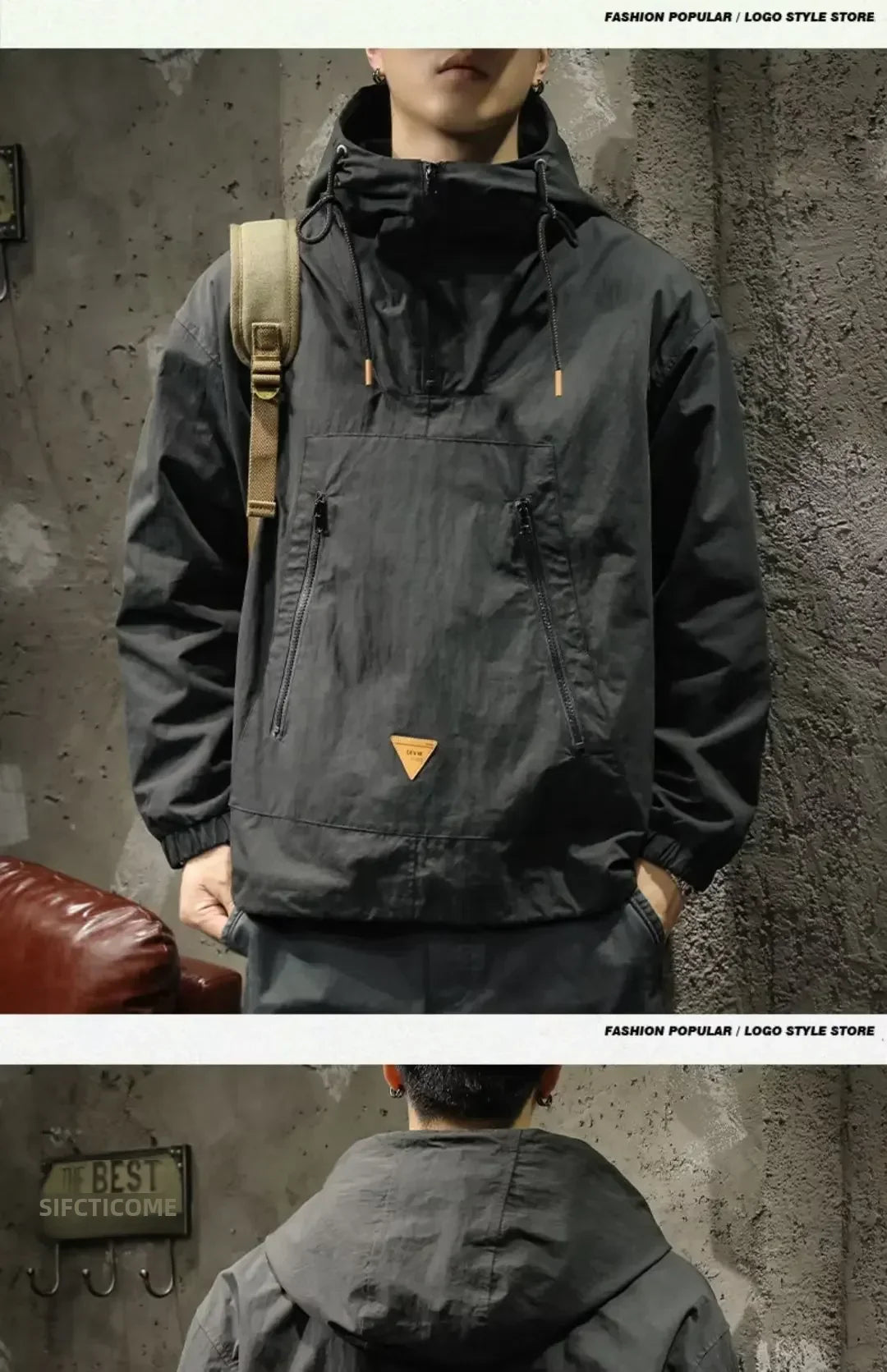 Signature Tunica Men's Style Half-Zip Hooded Outdoor Workwear Jacket