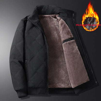 Signature Tunica Men's Thick Warm Parker Checkered Cotton Jacket