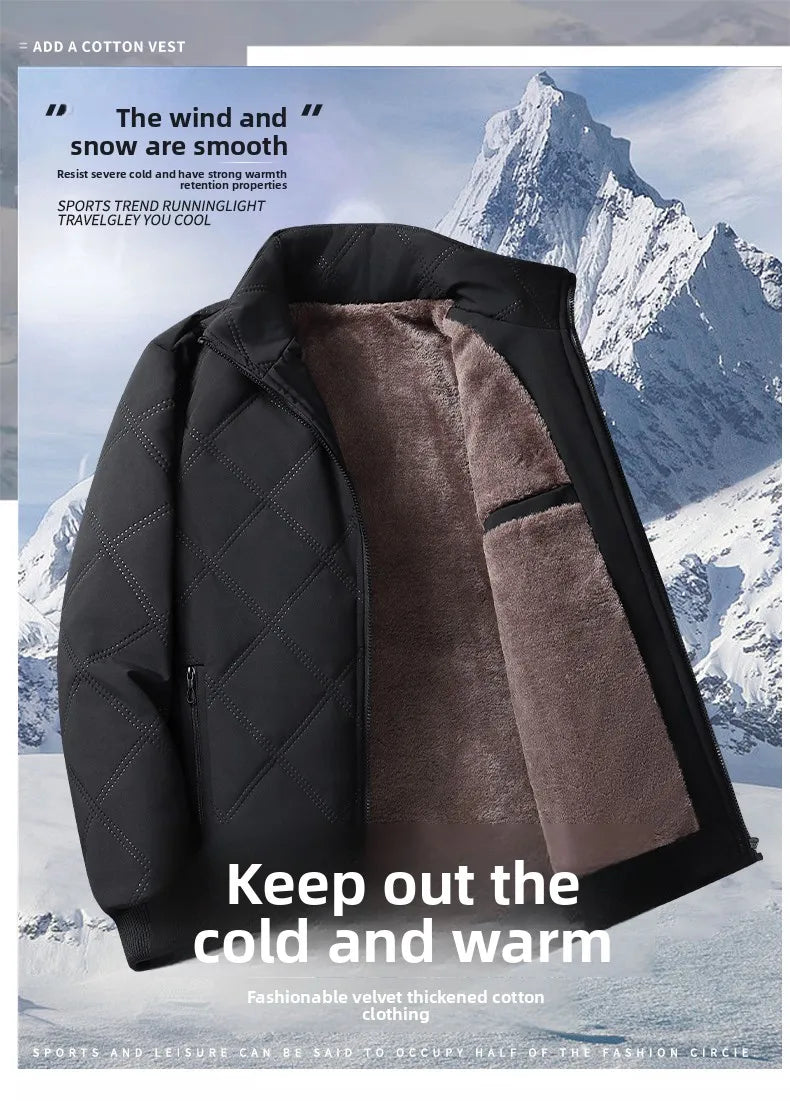 Signature Tunica Men's Thick Warm Parker Checkered Cotton Jacket