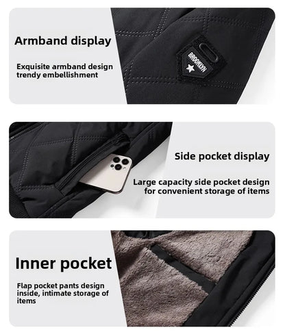 Signature Tunica Men's Thick Warm Parker Checkered Cotton Jacket