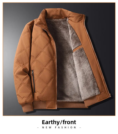 Signature Tunica Men's Thick Warm Parker Checkered Cotton Jacket