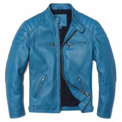 Signature Tunica Men's Vintage Brown Genuine Leather Biker Jacket