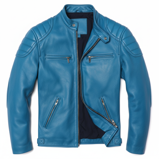 Signature Tunica Men's Vintage Brown Genuine Leather Biker Jacket