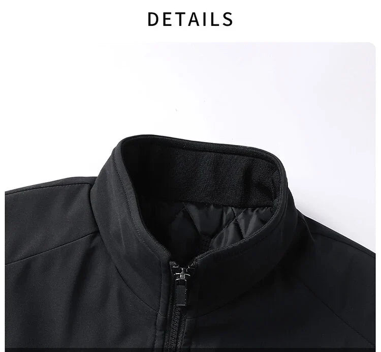 SingatureTunica Thick Stand Collar Solid Winter Jacket Men Waterproof Warm Business Casual Men Coats