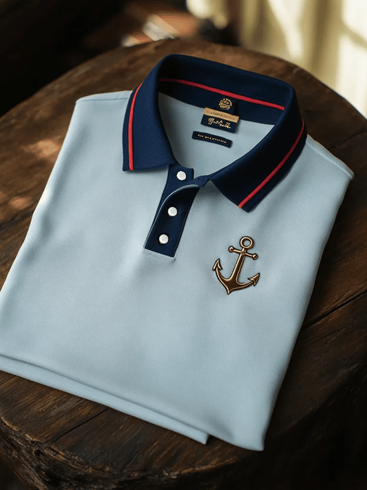 Men's Vintage Business Half Sleeve Polo T-Shirt